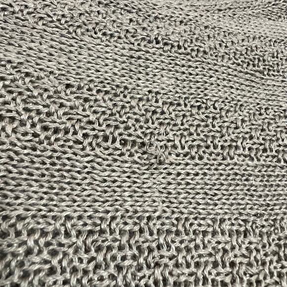 Tahari 100% Linen Open Knit Dolman Sleeve Sweater Size M Coastal Preppy Summer - Picture 9 of 9